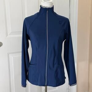 Urbane women’s size XSM royal blue Long Sleeved Scrub Jacket warmup jacket